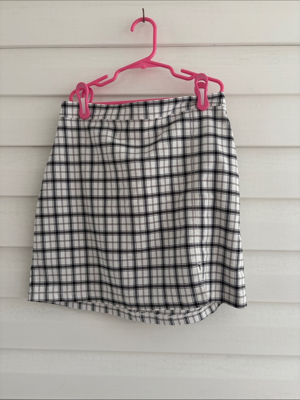 Hollister Black & White Plaid Mini Skirt | Preppy Academia | Y2K Fall Styling